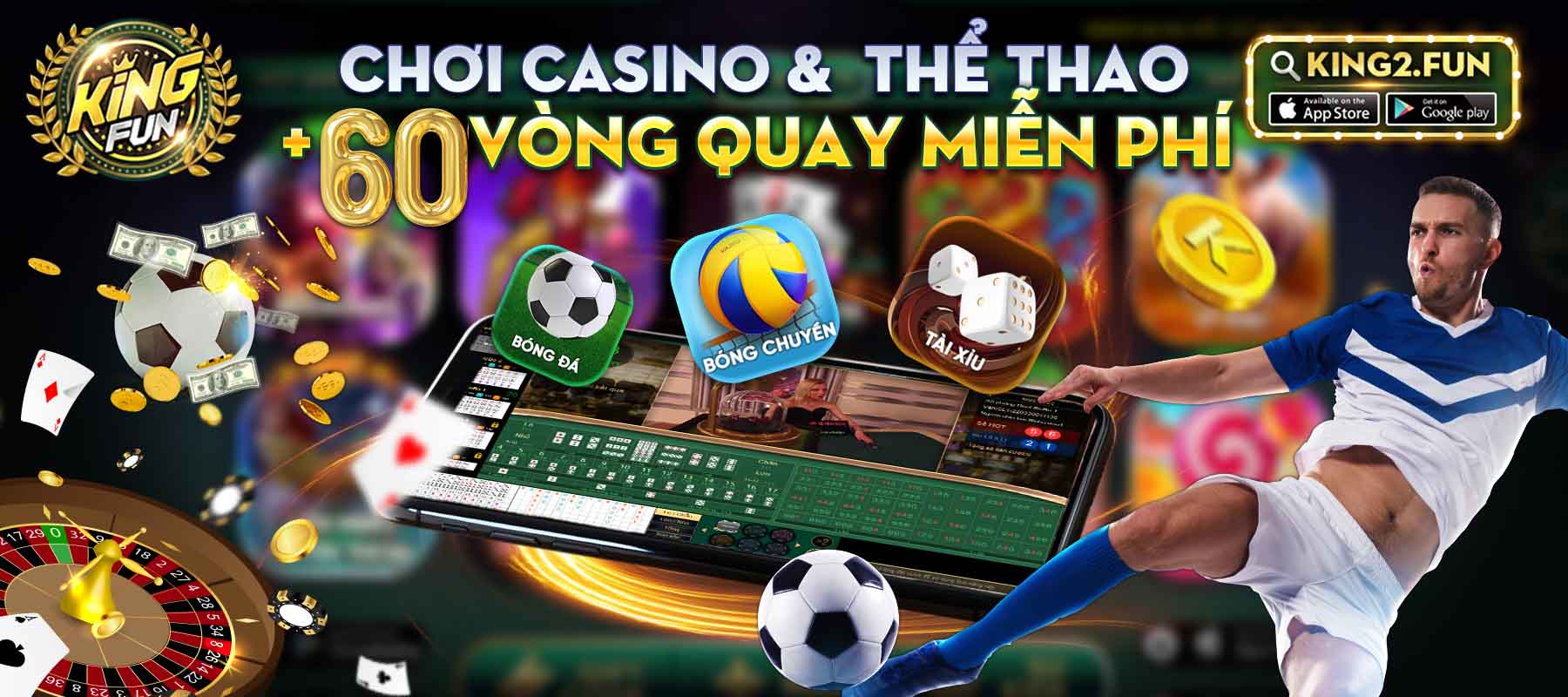 Cổng game Kingfun cập nhật sự kiện bóng đá mỗi ngày